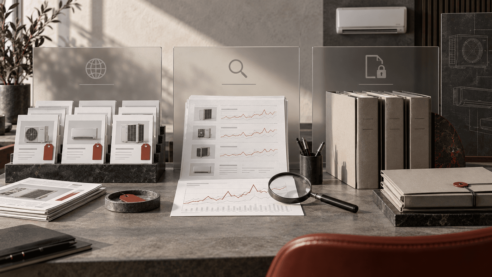 Public HVAC observations, repeated signals and protected first-party records separated into evidence levels